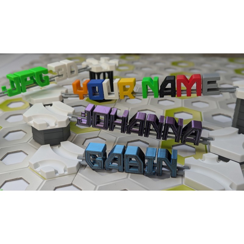 Extension Compatible Gravitrax: rail avec texte personnalisé