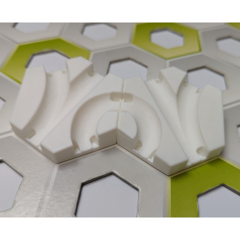 Extension Compatible Gravitrax: Lot de 2 Pentes de 1cm avec triple passage