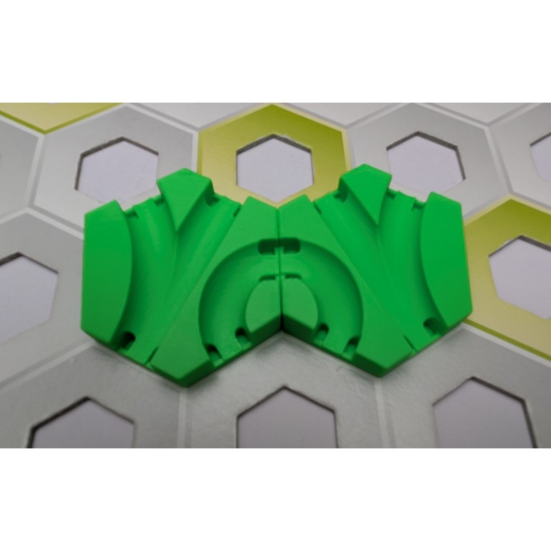 Extension Compatible Gravitrax: Lot de 2 Pentes de 1cm avec triple passage
