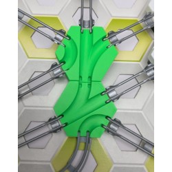 Extension Compatible Gravitrax: Lot de 2 Pentes de 1cm avec triple passage