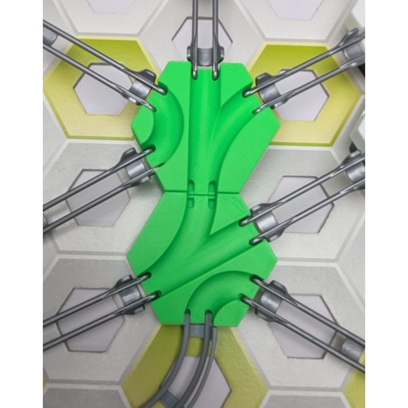 Extension Compatible Gravitrax: Lot de 2 Pentes de 1cm avec triple passage