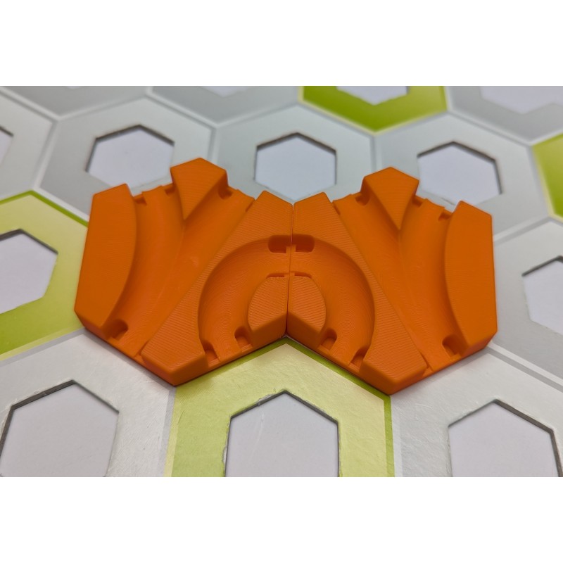 Gravitrax Compatible Extensions: Set of 2 slopes measuring 1 cm with triple passage