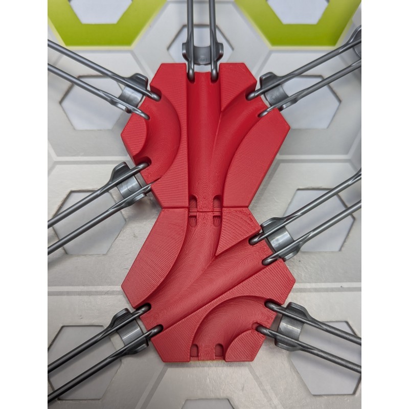 Extension Compatible Gravitrax: Lot de 2 Pentes de 1cm avec triple passage