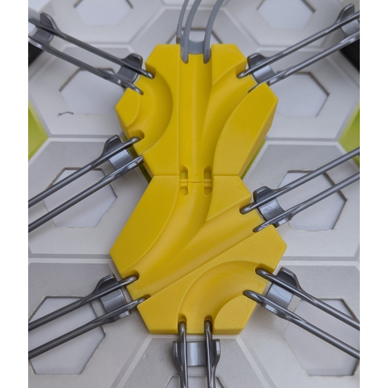 Gravitrax Compatible Extensions: Set of 2 slopes measuring 1 cm with triple passage