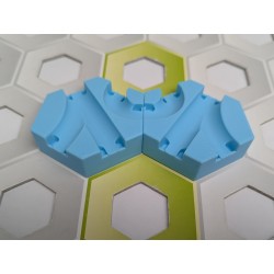Extension Compatible Gravitrax: Lot de 2 Pentes de 1cm avec triple passage