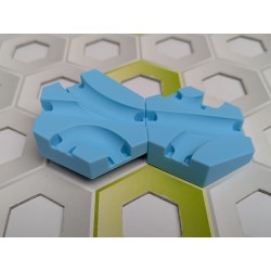 Gravitrax Compatible Extensions: Set of 2 slopes measuring 1 cm with triple passage