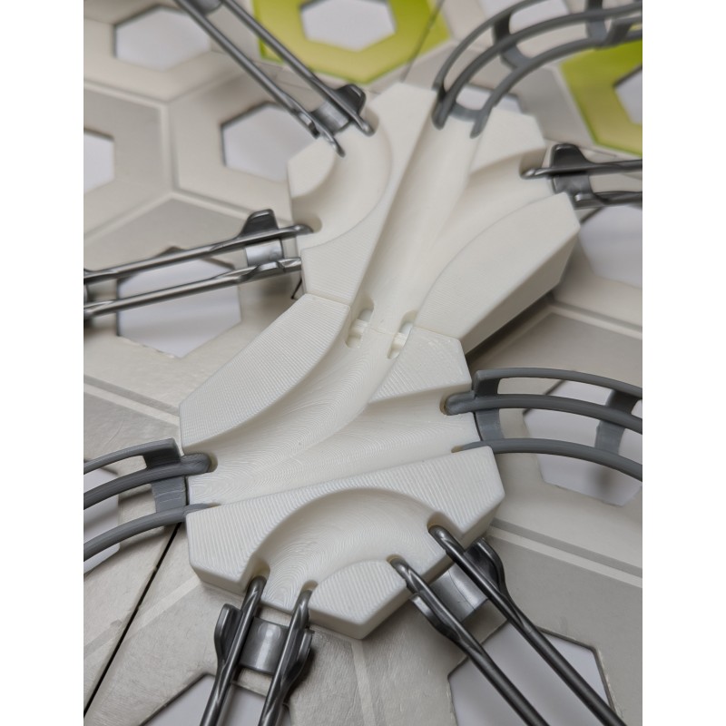 Gravitrax Compatible Extensions: Set of 2 slopes measuring 1 cm with triple passage