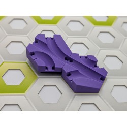 Extension Compatible Gravitrax: Lot de 2 Pentes de 1cm avec triple passage