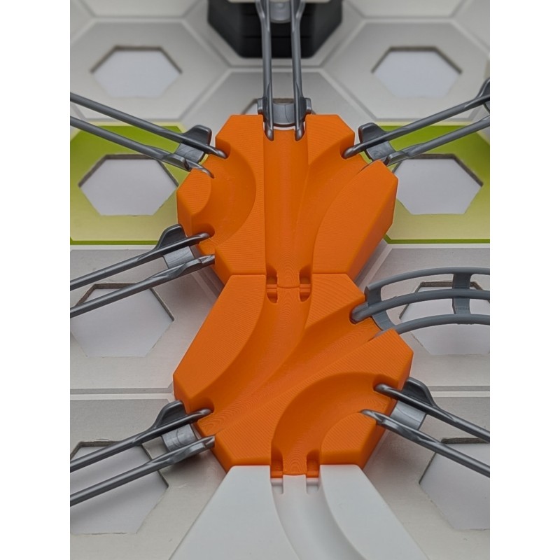 Gravitrax Compatible Extensions: Set of 2 slopes measuring 1 cm with triple passage