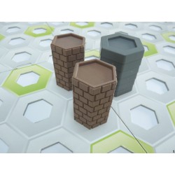 Extension Compatible Gravitrax: Lot de 8 Support type Mur de briques 15mm